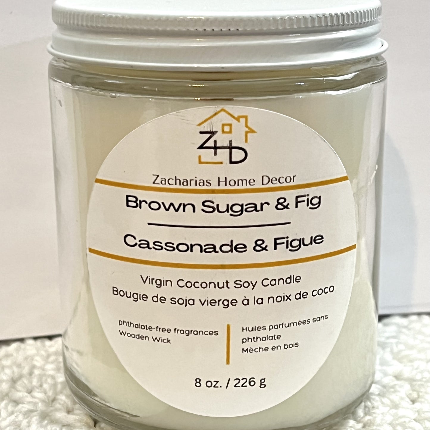 Zacharias Home Decor Virgin Coconut Soy Candles | 8 oz