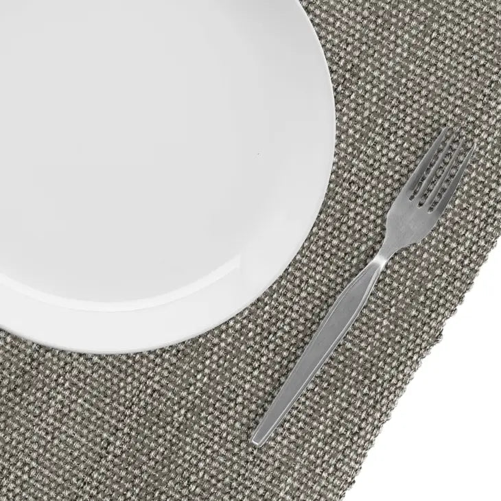 Cotton Classic Woven Table Runner Smoke Color