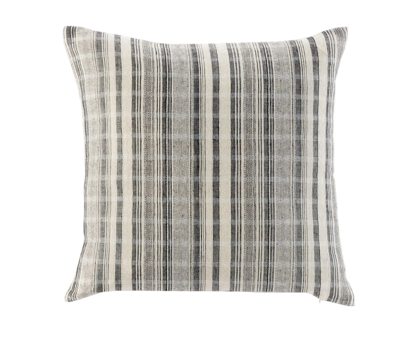 Double Sided Black Pillow/Striped Design