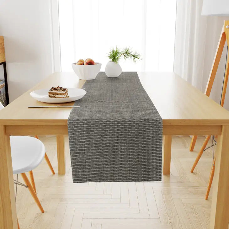 Fabstyles Classic Woven Table Runner Smoke Color