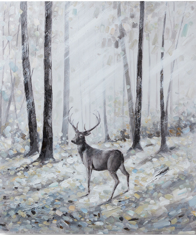 Wall Decor Deer Painting 