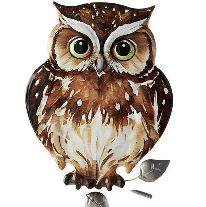 Decorative owl wall art with a white background