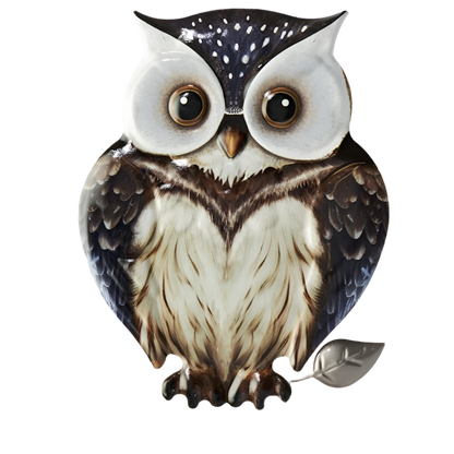 Decorative owl ornament with a white background