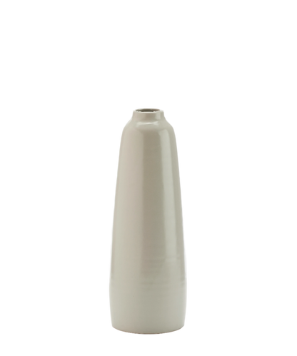 Tapered Ceramic Vase White