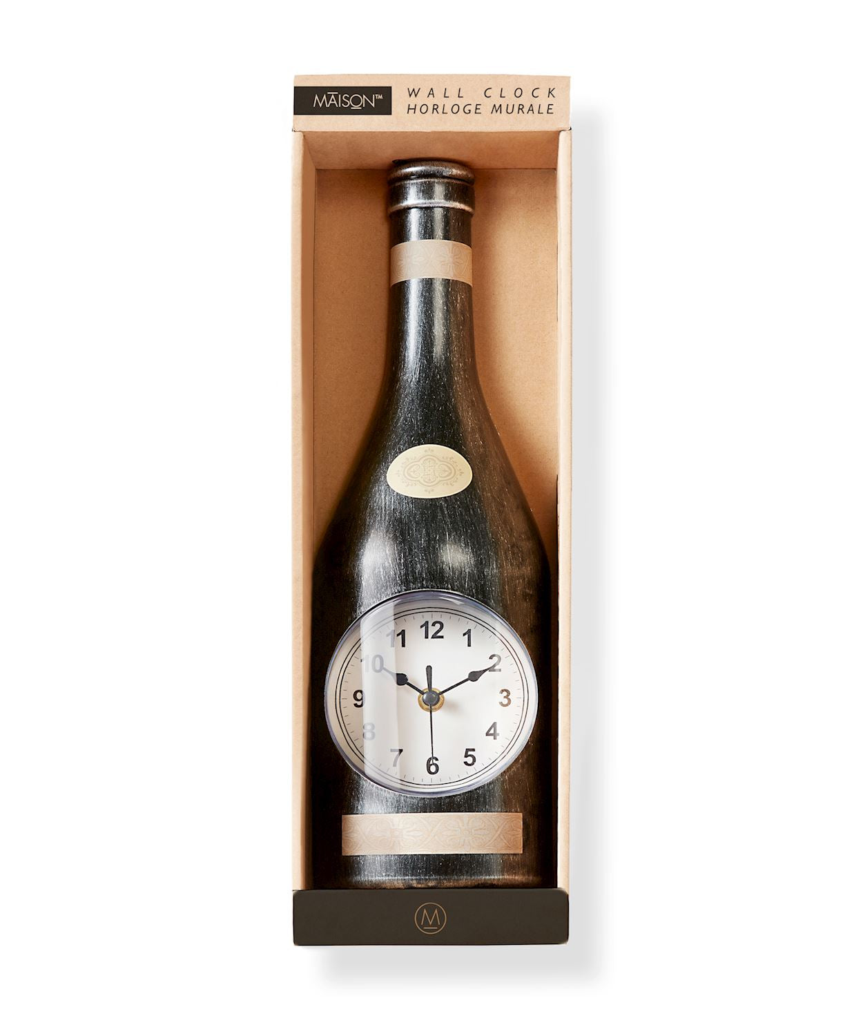 Wine bottle clock