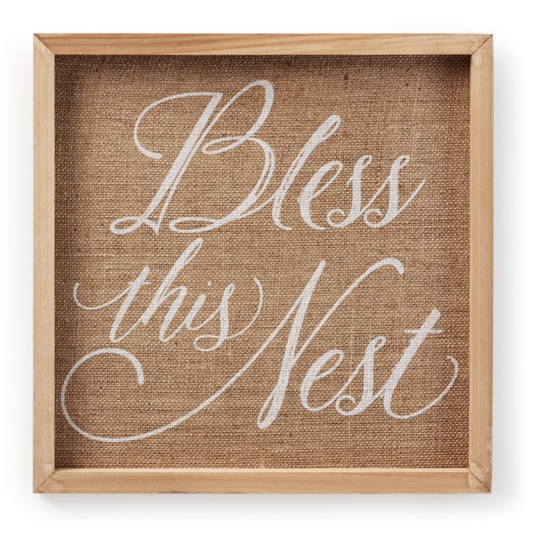 Wall Decor with Sentiment Bless this Nest