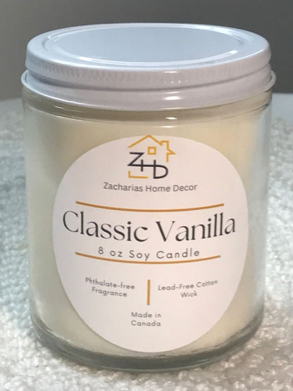 Classic Vanilla Soy Candle 8 ounce