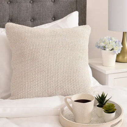 Life Comfort Knit Decorative CushionTaupe