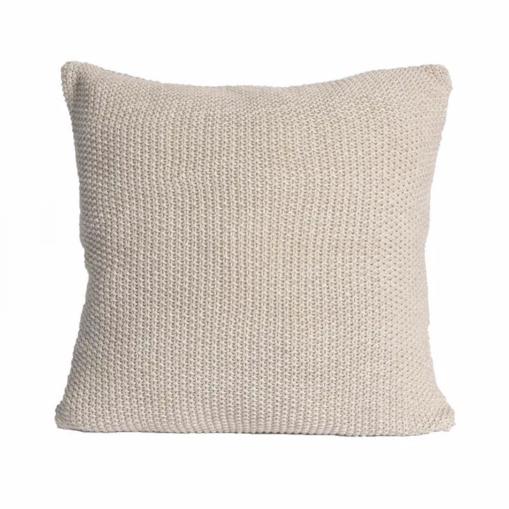 Cream knit throw pillow deals